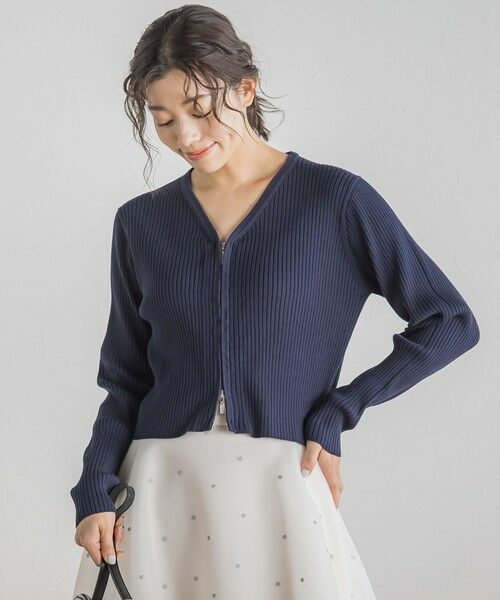 Droite lautreamont / ドロワットロートレアモン カーディガン・ボレロ | ダブルZIP　Vカーデ≪手洗い可能≫ | 詳細15