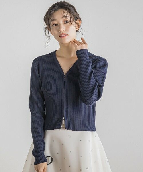 Droite lautreamont / ドロワットロートレアモン カーディガン・ボレロ | ダブルZIP　Vカーデ≪手洗い可能≫ | 詳細17