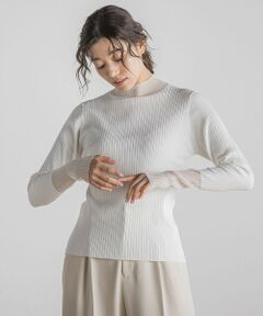 Droite lautreamont / ドロワットロートレアモン ニット・セーター | シアー切替RIBニット≪手洗い可能≫