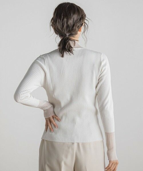 Droite lautreamont / ドロワットロートレアモン ニット・セーター | シアー切替RIBニット≪手洗い可能≫ | 詳細3