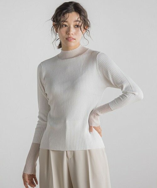 Droite lautreamont / ドロワットロートレアモン ニット・セーター | シアー切替RIBニット≪手洗い可能≫ | 詳細4