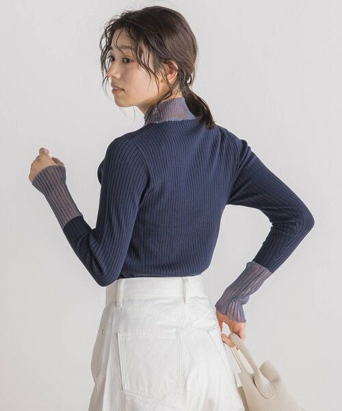 Droite lautreamont / ドロワットロートレアモン ニット・セーター | シアー切替RIBニット≪手洗い可能≫ | 詳細20