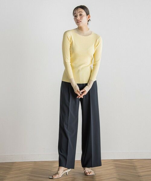 Droite lautreamont / ドロワットロートレアモン ニット・セーター | シアー切替RIBニット≪手洗い可能≫ | 詳細27