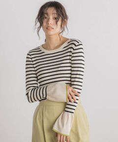 Droite lautreamont / ドロワットロートレアモン ニット・セーター | 【WEB限定】配色フレアスリーブ≪手洗い可能≫