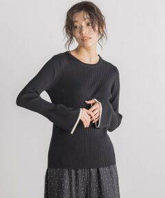 Droite lautreamont / ドロワットロートレアモン ニット・セーター | 【WEB限定】配色フレアスリーブ≪手洗い可能≫