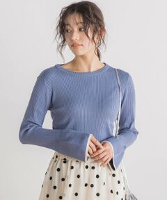 Droite lautreamont / ドロワットロートレアモン ニット・セーター | 【WEB限定】配色フレアスリーブ≪手洗い可能≫