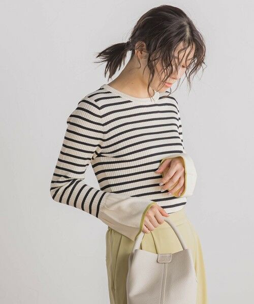Droite lautreamont / ドロワットロートレアモン ニット・セーター | 【WEB限定】配色フレアスリーブ≪手洗い可能≫ | 詳細1