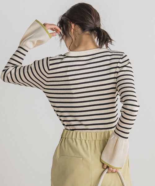 Droite lautreamont / ドロワットロートレアモン ニット・セーター | 【WEB限定】配色フレアスリーブ≪手洗い可能≫ | 詳細3