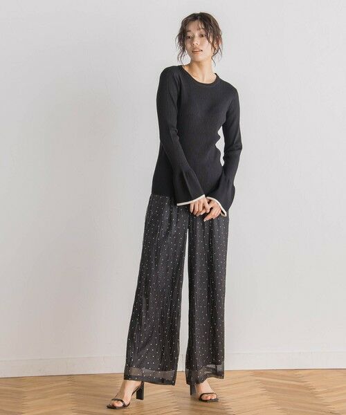 Droite lautreamont / ドロワットロートレアモン ニット・セーター | 【WEB限定】配色フレアスリーブ≪手洗い可能≫ | 詳細18