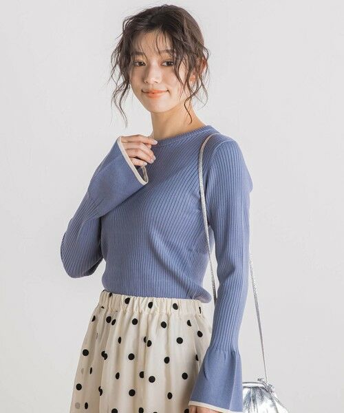 Droite lautreamont / ドロワットロートレアモン ニット・セーター | 【WEB限定】配色フレアスリーブ≪手洗い可能≫ | 詳細22