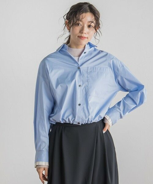 Droite lautreamont / ドロワットロートレアモン シャツ・ブラウス | ドロストクロップドシャツ≪洗濯機で洗える≫ | 詳細19