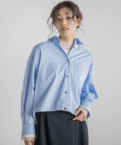 Droite lautreamont / ドロワットロートレアモン シャツ・ブラウス | ドロストクロップドシャツ≪洗濯機で洗える≫ | 詳細20