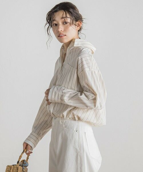 Droite lautreamont / ドロワットロートレアモン シャツ・ブラウス | ドロストクロップドシャツ≪洗濯機で洗える≫ | 詳細28