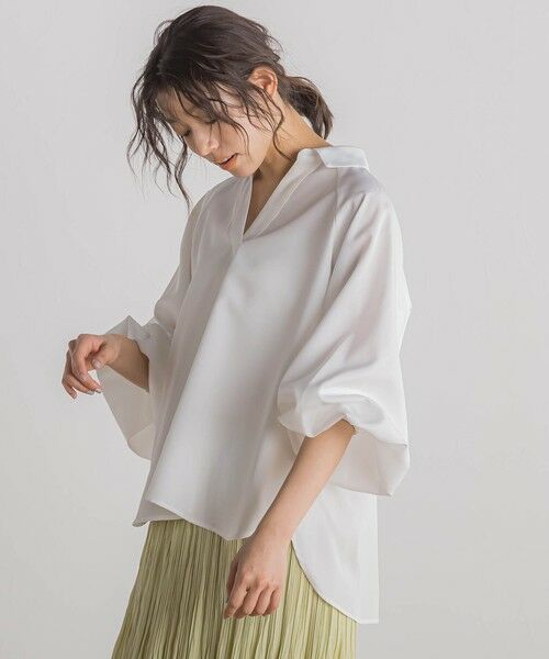 Droite lautreamont / ドロワットロートレアモン シャツ・ブラウス | 【WEB限定】袖ボリュームスキッパーブラウス≪洗濯機で洗える≫ | 詳細2