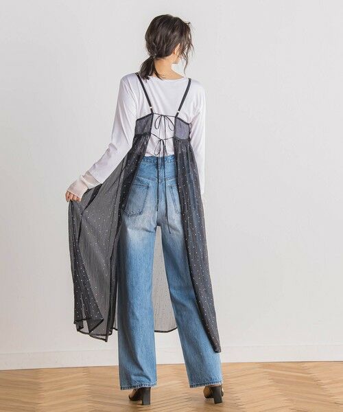 Droite lautreamont / ドロワットロートレアモン ロング・マキシ丈ワンピース | 箔ドットオーガンキャミワンピース≪手洗い可能≫ | 詳細5