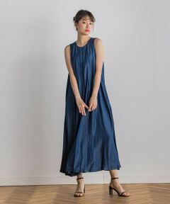 Droite lautreamont / ドロワットロートレアモン ロング・マキシ丈ワンピース | 【WEB限定】バイオシルクタックZIPワンピース≪洗濯機で洗える≫