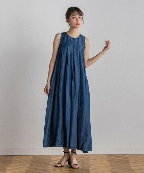 Droite lautreamont / ドロワットロートレアモン ロング・マキシ丈ワンピース | 【WEB限定】バイオシルクタックZIPワンピース≪洗濯機で洗える≫ | 詳細13