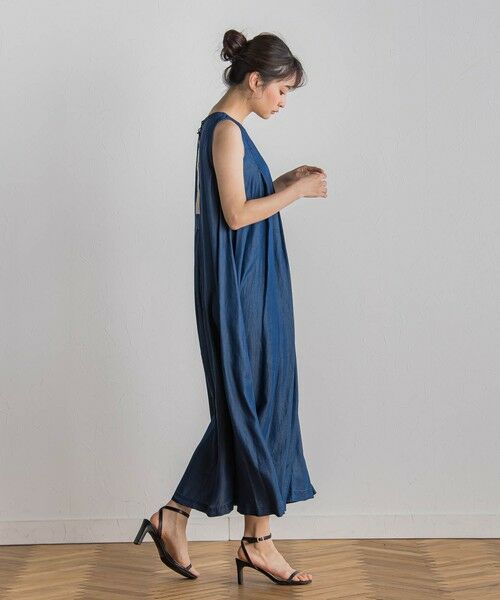 Droite lautreamont / ドロワットロートレアモン ロング・マキシ丈ワンピース | 【WEB限定】バイオシルクタックZIPワンピース≪洗濯機で洗える≫ | 詳細14