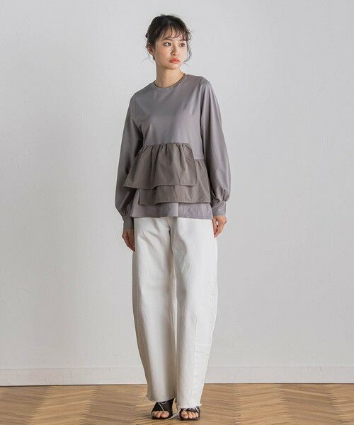 Droite lautreamont / ドロワットロートレアモン カットソー | 【WEB限定】異素材Aラインプルオーバー≪洗濯機で洗える≫ | 詳細21