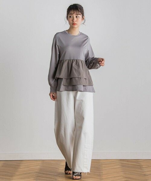 Droite lautreamont / ドロワットロートレアモン カットソー | 【WEB限定】異素材Aラインプルオーバー≪洗濯機で洗える≫ | 詳細22