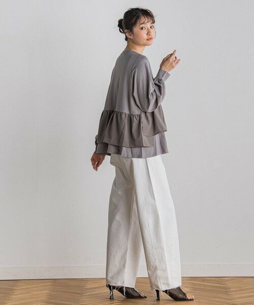 Droite lautreamont / ドロワットロートレアモン カットソー | 【WEB限定】異素材Aラインプルオーバー≪洗濯機で洗える≫ | 詳細23