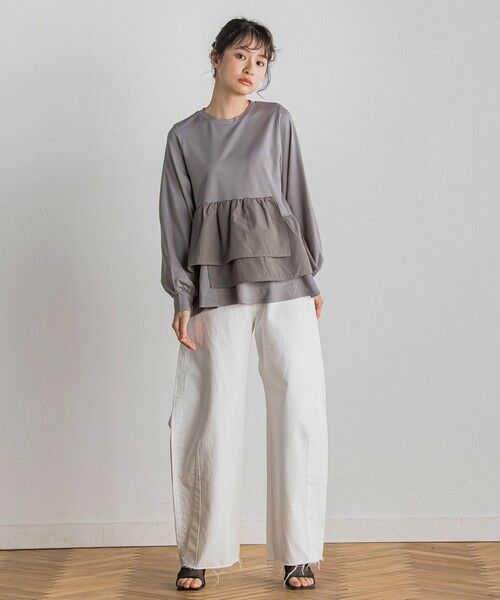 Droite lautreamont / ドロワットロートレアモン カットソー | 【WEB限定】異素材Aラインプルオーバー≪洗濯機で洗える≫ | 詳細26