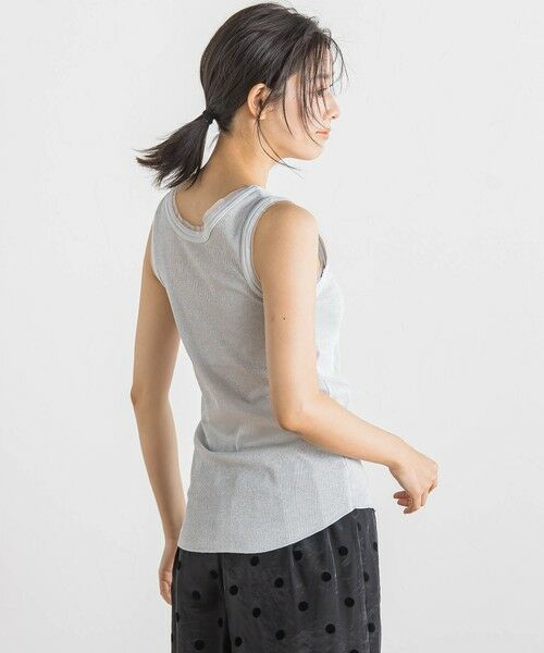 Droite lautreamont / ドロワットロートレアモン キャミソール・チューブトップ | ラメリブタンク≪手洗い可能≫ | 詳細2