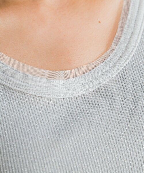 Droite lautreamont / ドロワットロートレアモン キャミソール・チューブトップ | ラメリブタンク≪手洗い可能≫ | 詳細6