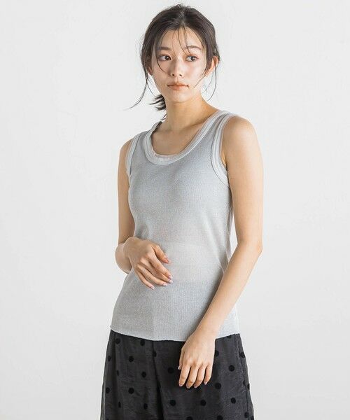 Droite lautreamont/ドロワットロートレアモン ラメリブタンク≪手洗い可能≫ オフホワイト M Droite lautreamont/ドロワットロートレアモン ラメリブタンク≪手洗い可能≫ オフホワイト M