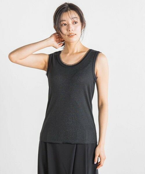 Droite lautreamont / ドロワットロートレアモン キャミソール・チューブトップ | ラメリブタンク≪手洗い可能≫ | 詳細9