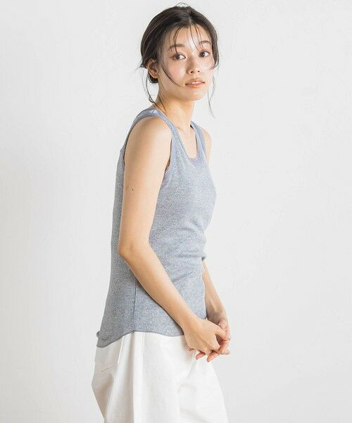 Droite lautreamont / ドロワットロートレアモン キャミソール・チューブトップ | ラメリブタンク≪手洗い可能≫ | 詳細14