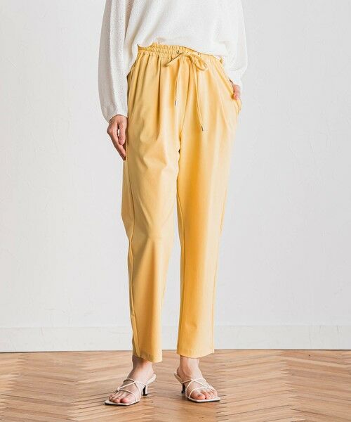 Droite lautreamont/ドロワットロートレアモン 【WEB限定】サークルストレッチテーパードパンツ≪洗濯機で洗える≫ イエロー M Droite lautreamont/ドロワットロートレアモン 【WEB限定】サークルストレッチテーパードパンツ≪洗濯機で洗える≫ イエロー M