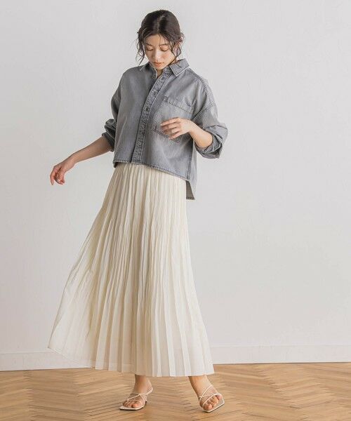 Droite lautreamont / ドロワットロートレアモン ミニ・ひざ丈スカート | シアースラブプリーツスカート≪手洗い可能≫ | 詳細1