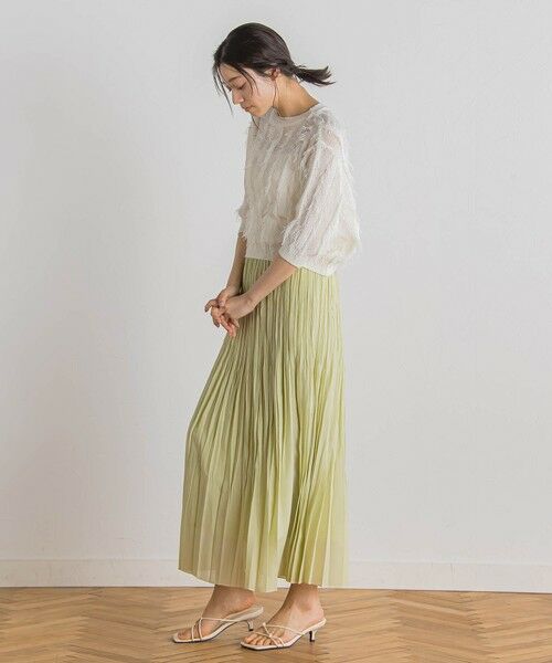 Droite lautreamont / ドロワットロートレアモン ミニ・ひざ丈スカート | シアースラブプリーツスカート≪手洗い可能≫ | 詳細24