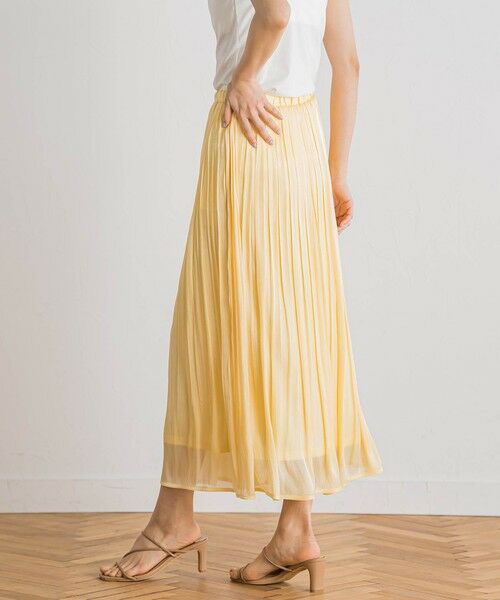 Droite lautreamont / ドロワットロートレアモン ミニ・ひざ丈スカート | 【WEB限定】シャインサテン楊柳プリーツスカート≪手洗い可能≫ | 詳細2