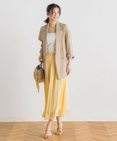 Droite lautreamont / ドロワットロートレアモン ミニ・ひざ丈スカート | 【WEB限定】シャインサテン楊柳プリーツスカート≪手洗い可能≫ | 詳細5