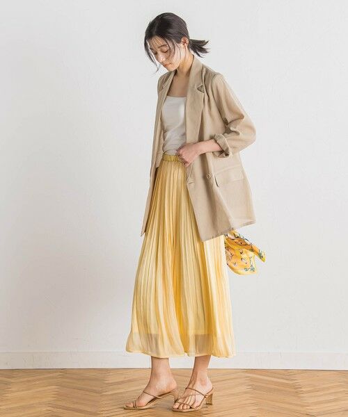 Droite lautreamont / ドロワットロートレアモン ミニ・ひざ丈スカート | 【WEB限定】シャインサテン楊柳プリーツスカート≪手洗い可能≫ | 詳細6