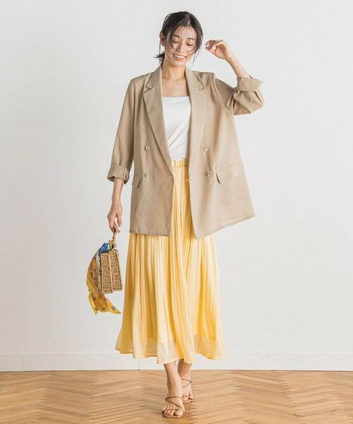 Droite lautreamont / ドロワットロートレアモン ミニ・ひざ丈スカート | 【WEB限定】シャインサテン楊柳プリーツスカート≪手洗い可能≫ | 詳細9