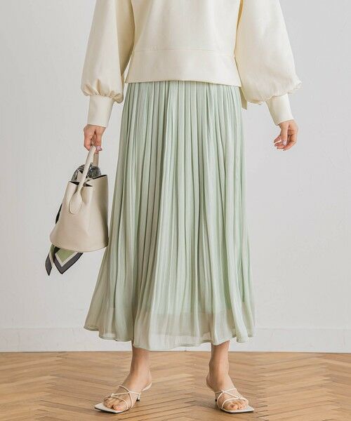 Droite lautreamont / ドロワットロートレアモン ミニ・ひざ丈スカート | 【WEB限定】シャインサテン楊柳プリーツスカート≪手洗い可能≫ | 詳細11