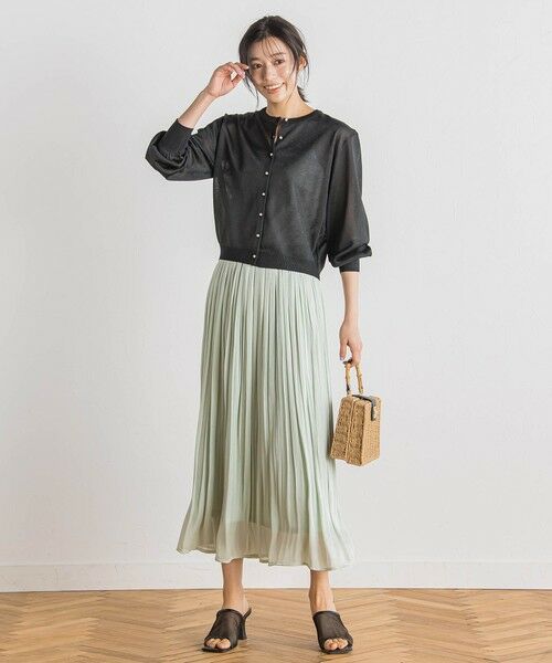 Droite lautreamont / ドロワットロートレアモン ミニ・ひざ丈スカート | 【WEB限定】シャインサテン楊柳プリーツスカート≪手洗い可能≫ | 詳細20