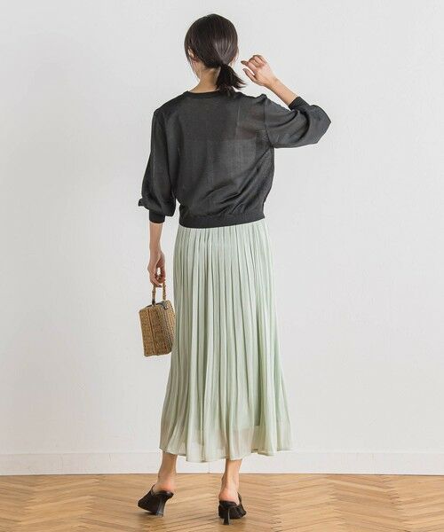 Droite lautreamont / ドロワットロートレアモン ミニ・ひざ丈スカート | 【WEB限定】シャインサテン楊柳プリーツスカート≪手洗い可能≫ | 詳細23
