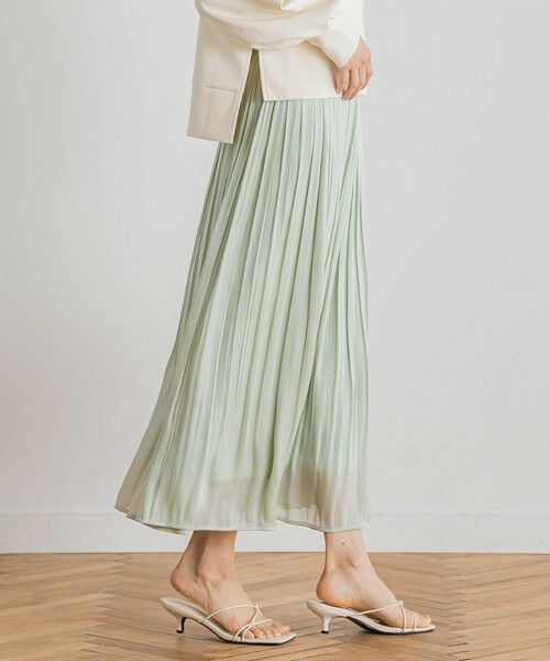 Droite lautreamont / ドロワットロートレアモン ミニ・ひざ丈スカート | 【WEB限定】シャインサテン楊柳プリーツスカート≪手洗い可能≫ | 詳細14