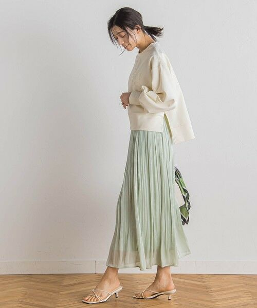 Droite lautreamont / ドロワットロートレアモン ミニ・ひざ丈スカート | 【WEB限定】シャインサテン楊柳プリーツスカート≪手洗い可能≫ | 詳細17