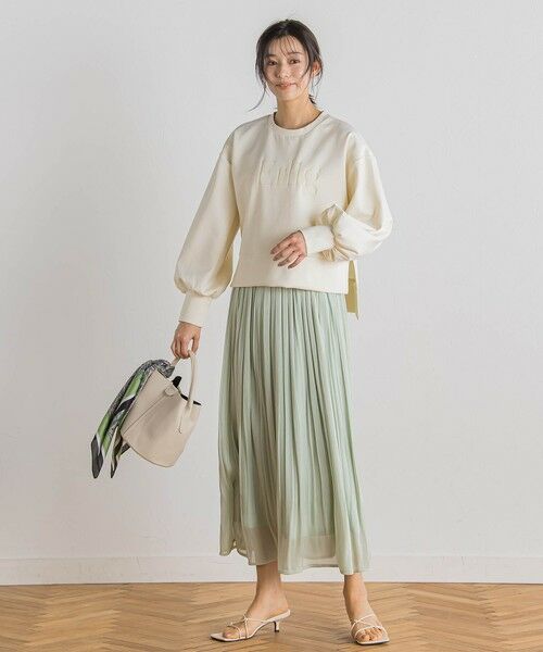 Droite lautreamont / ドロワットロートレアモン ミニ・ひざ丈スカート | 【WEB限定】シャインサテン楊柳プリーツスカート≪手洗い可能≫ | 詳細19