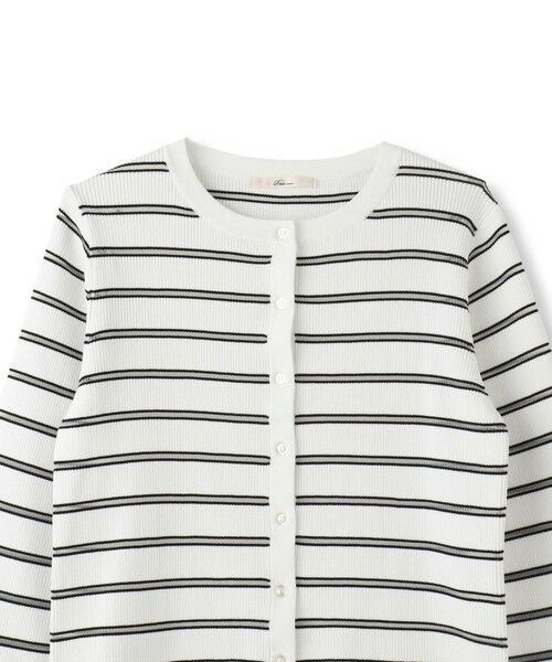 Droite lautreamont / ドロワットロートレアモン カーディガン・ボレロ | シアーボーダーRIBカーデ≪手洗い可能≫ | 詳細16