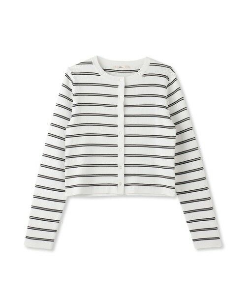 Droite lautreamont / ドロワットロートレアモン カーディガン・ボレロ | シアーボーダーRIBカーデ≪手洗い可能≫ | 詳細19