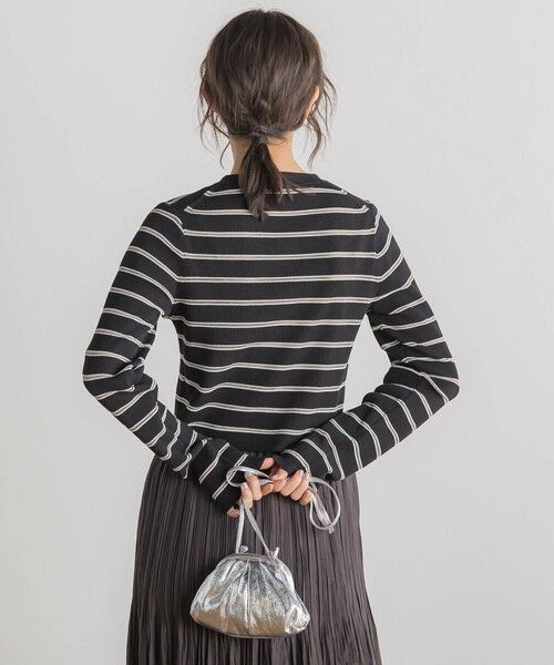 Droite lautreamont / ドロワットロートレアモン カーディガン・ボレロ | シアーボーダーRIBカーデ≪手洗い可能≫ | 詳細26