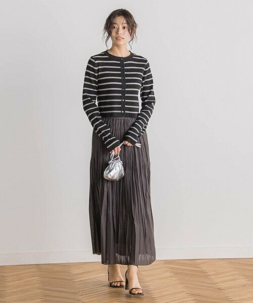 Droite lautreamont / ドロワットロートレアモン カーディガン・ボレロ | シアーボーダーRIBカーデ≪手洗い可能≫ | 詳細27