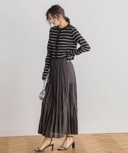 Droite lautreamont / ドロワットロートレアモン カーディガン・ボレロ | シアーボーダーRIBカーデ≪手洗い可能≫ | 詳細29