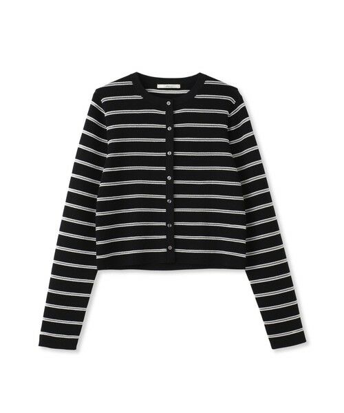 Droite lautreamont / ドロワットロートレアモン カーディガン・ボレロ | シアーボーダーRIBカーデ≪手洗い可能≫ | 詳細30